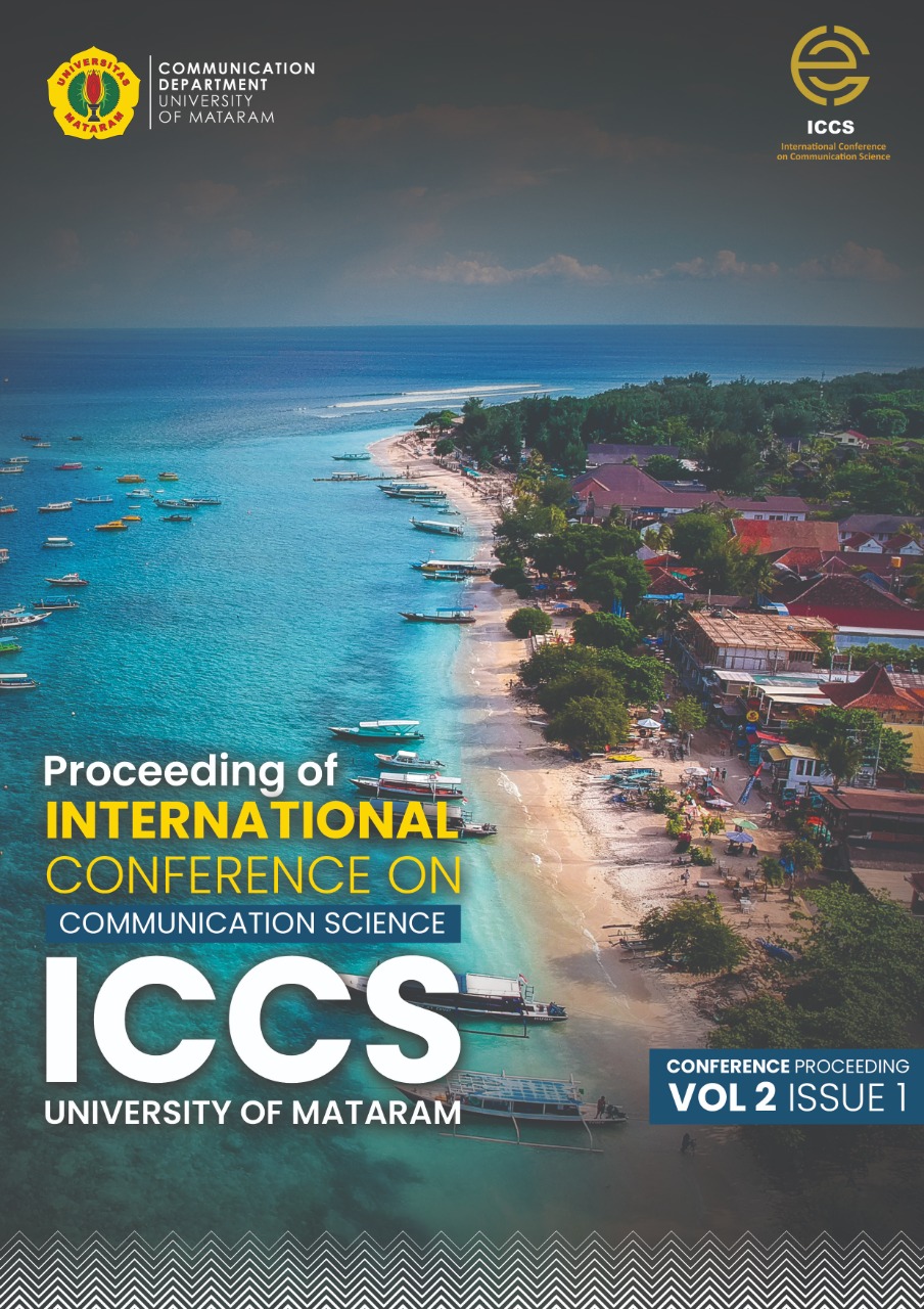 					View Vol. 2 No. 1 (2022): Proceedings of International Conference on Communication Science (ICCS) 
				